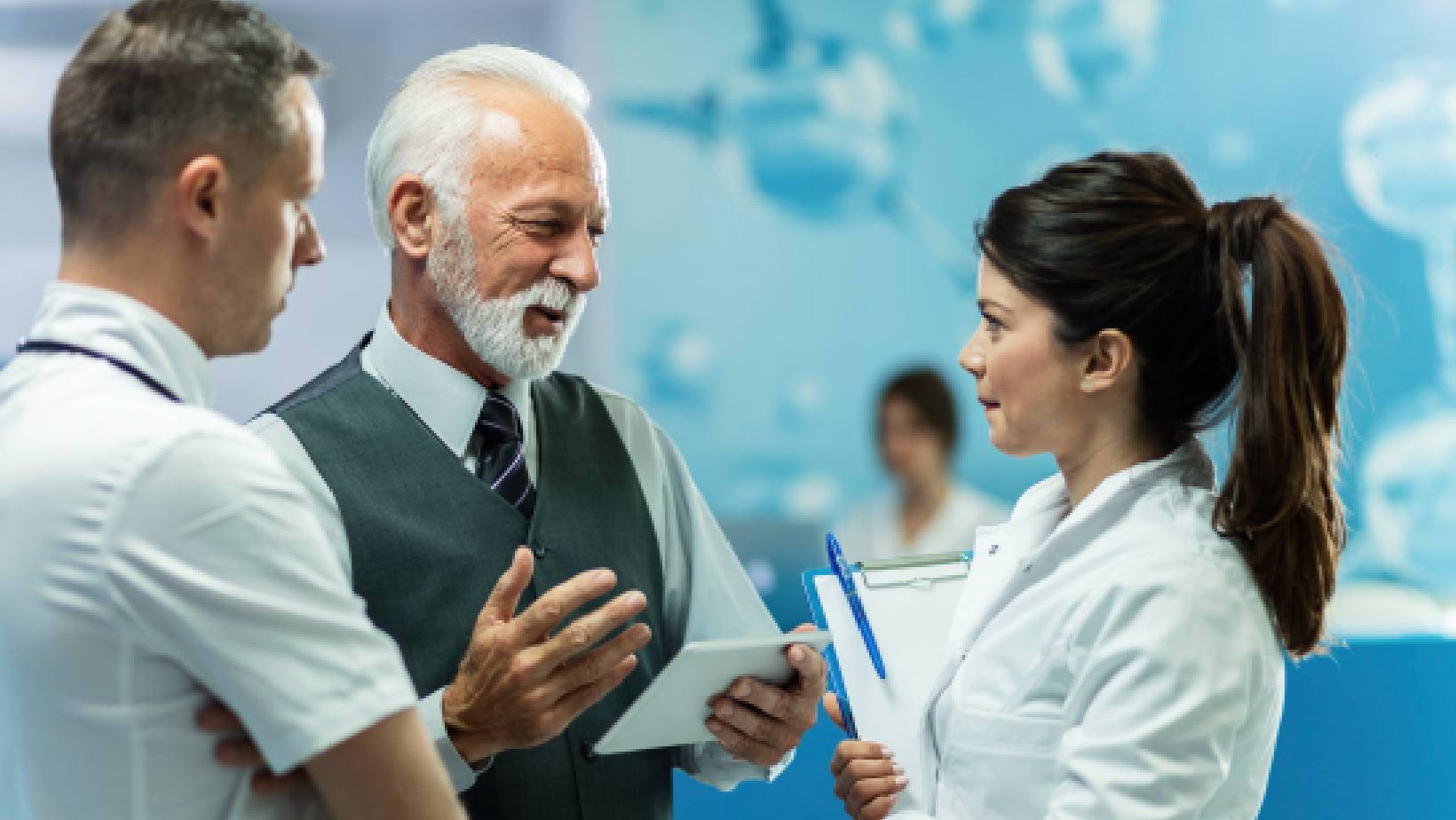 Doctor explaining health plan to multilingual patient