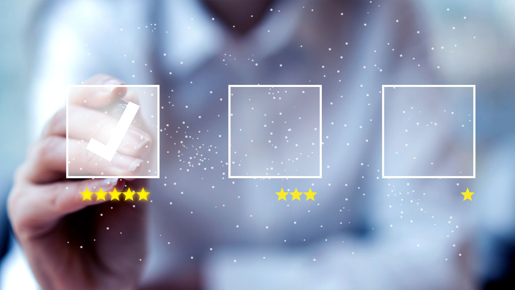 Patient reviews and ratings boosting a medical clinic’s online reputation in the AI era.