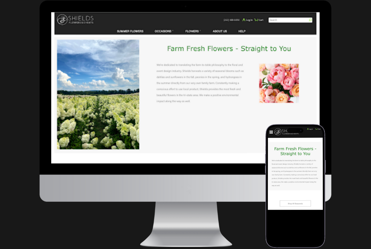 Shields Flower NYC - Before Redesign